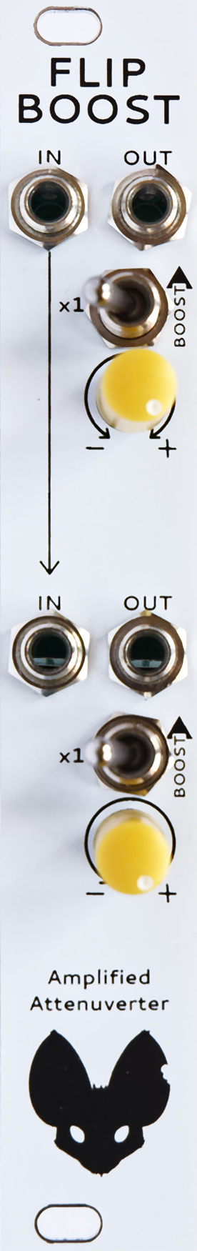 flip boost, eurorack dual amplified attenuverter